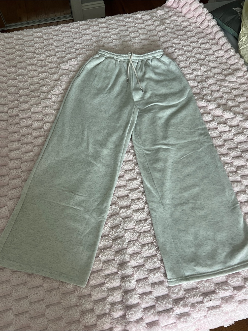 Wide Leg Light Gray Sweatpants - Soft Lounge Pants